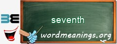 WordMeaning blackboard for seventh